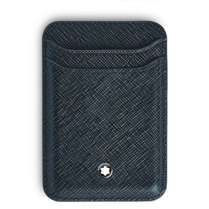 Montblanc Kartenetui 2 cc für iPhone mit MagSafe aus hochwertigem Leder – Twilight Blue – Ansicht 1