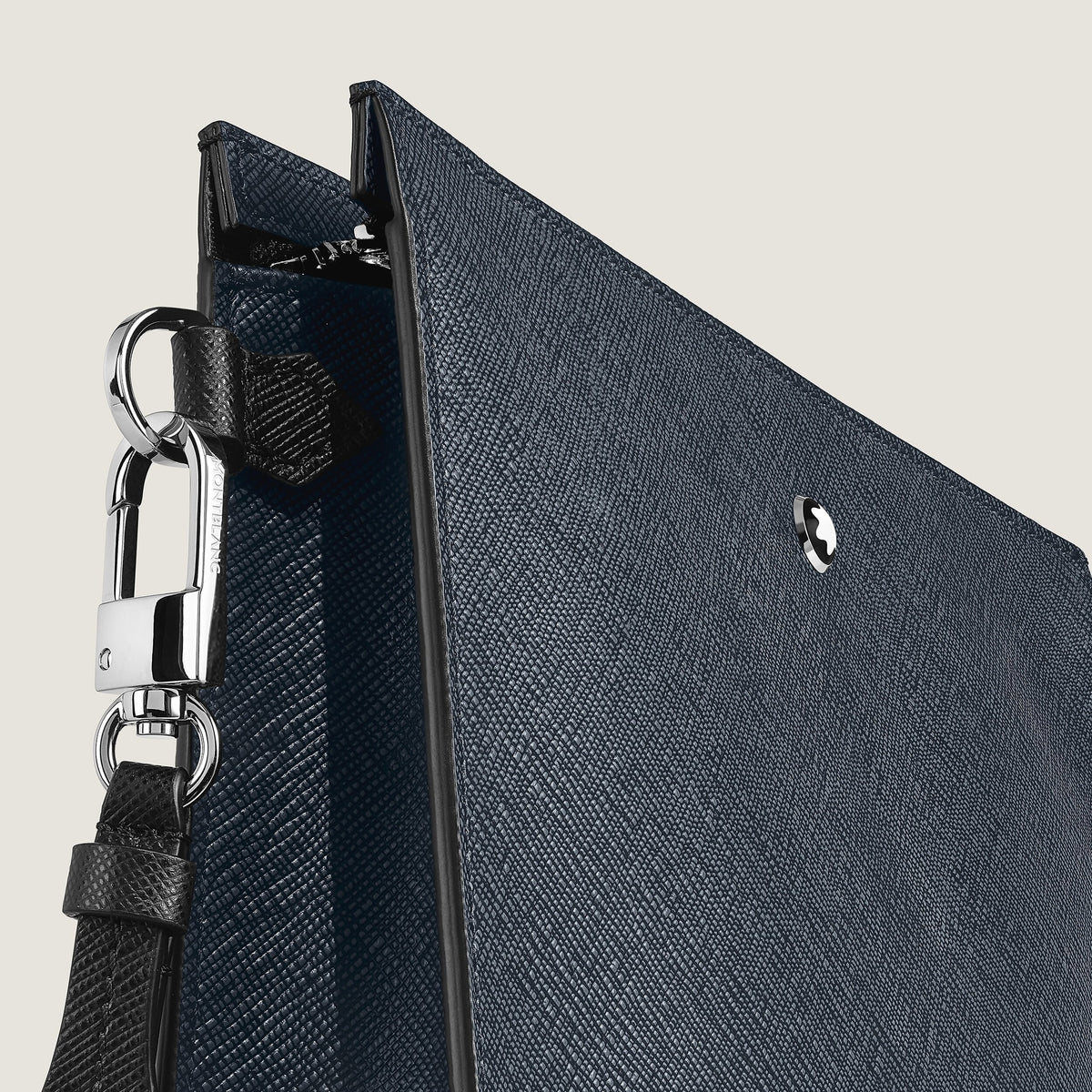 Montblanc Clutch aus Sartorial Leder – Twilight Blue – Ansicht 3