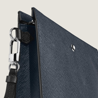 Montblanc Clutch aus Sartorial Leder – Twilight Blue – Ansicht 3