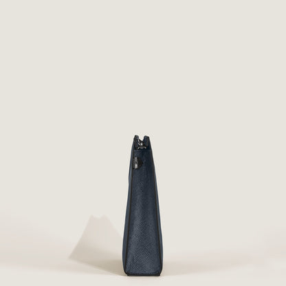 Montblanc Clutch aus Sartorial Leder – Twilight Blue – Ansicht 5