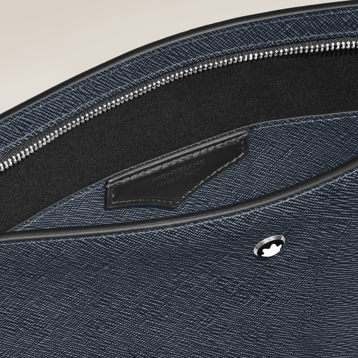 Montblanc Clutch aus Sartorial Leder – Twilight Blue – Ansicht 6