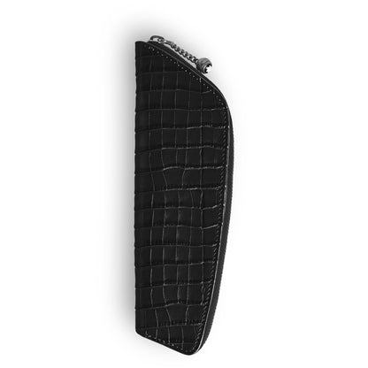 Montblanc Etui für 1 Schreibgerät aus Leder mit Krokoprägung – Schwarz – Ansicht 1