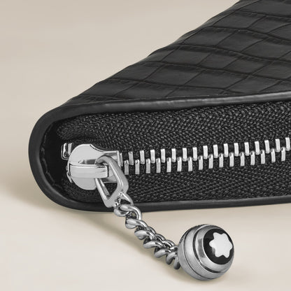Montblanc Etui für 1 Schreibgerät aus Leder mit Krokoprägung – Schwarz – Ansicht 3
