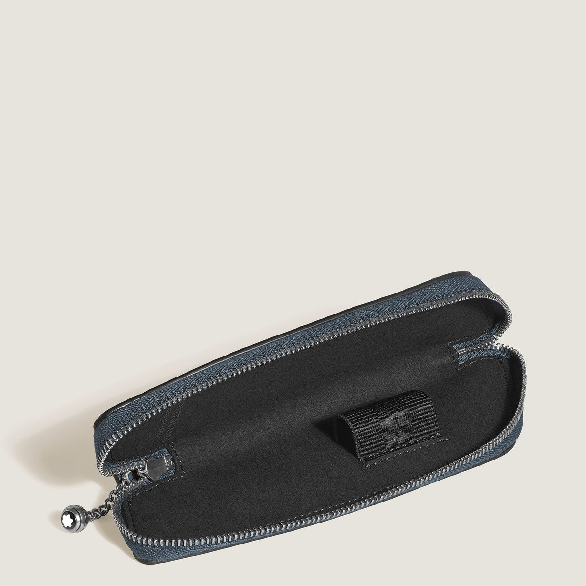 Montblanc Etui für 1 Schreibgerät aus Leder mit Krokoprägung – Samtblau – Ansicht 2