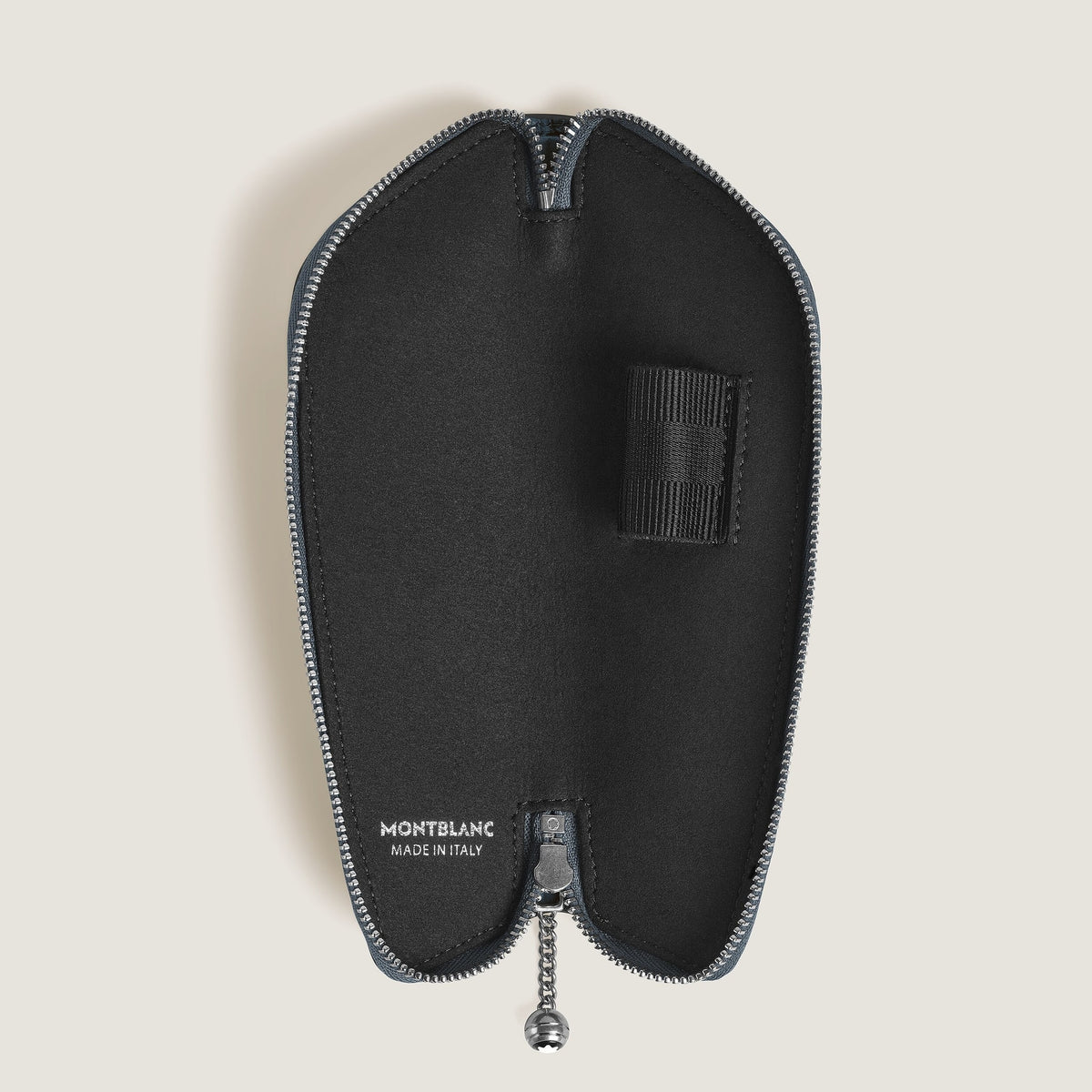 Montblanc Etui für 1 Schreibgerät aus Leder mit Krokoprägung – Samtblau – Ansicht 5