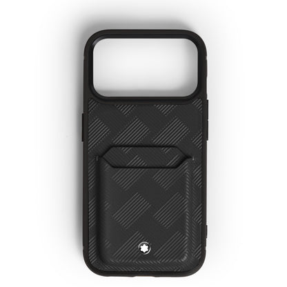 Montblanc Schutzhülle für iPhone 17 Pro mit 2 cc aus Extreme Leder – Schwarz – Ansicht 1