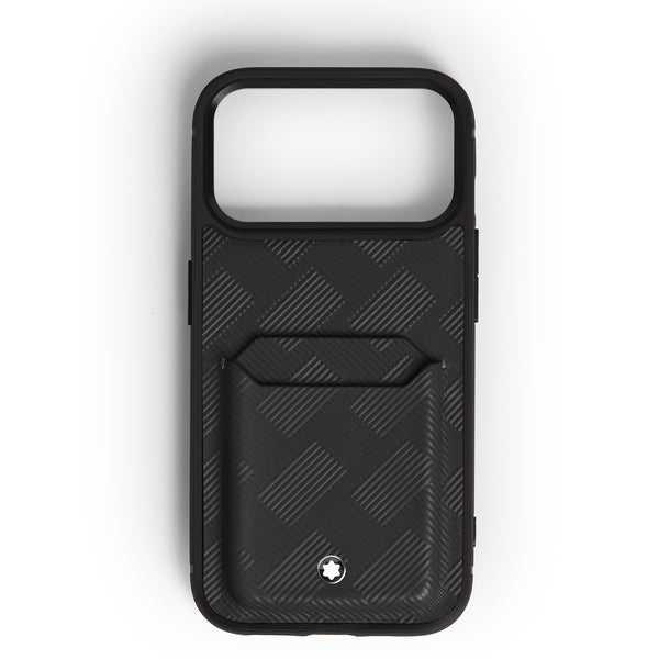 Montblanc Schutzhülle für iPhone 17 Pro mit 2 cc aus Extreme Leder – Schwarz