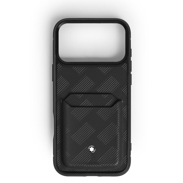 Montblanc Schutzhülle für iPhone 17 Pro Max mit 2 cc aus Extreme Leder – Schwarz