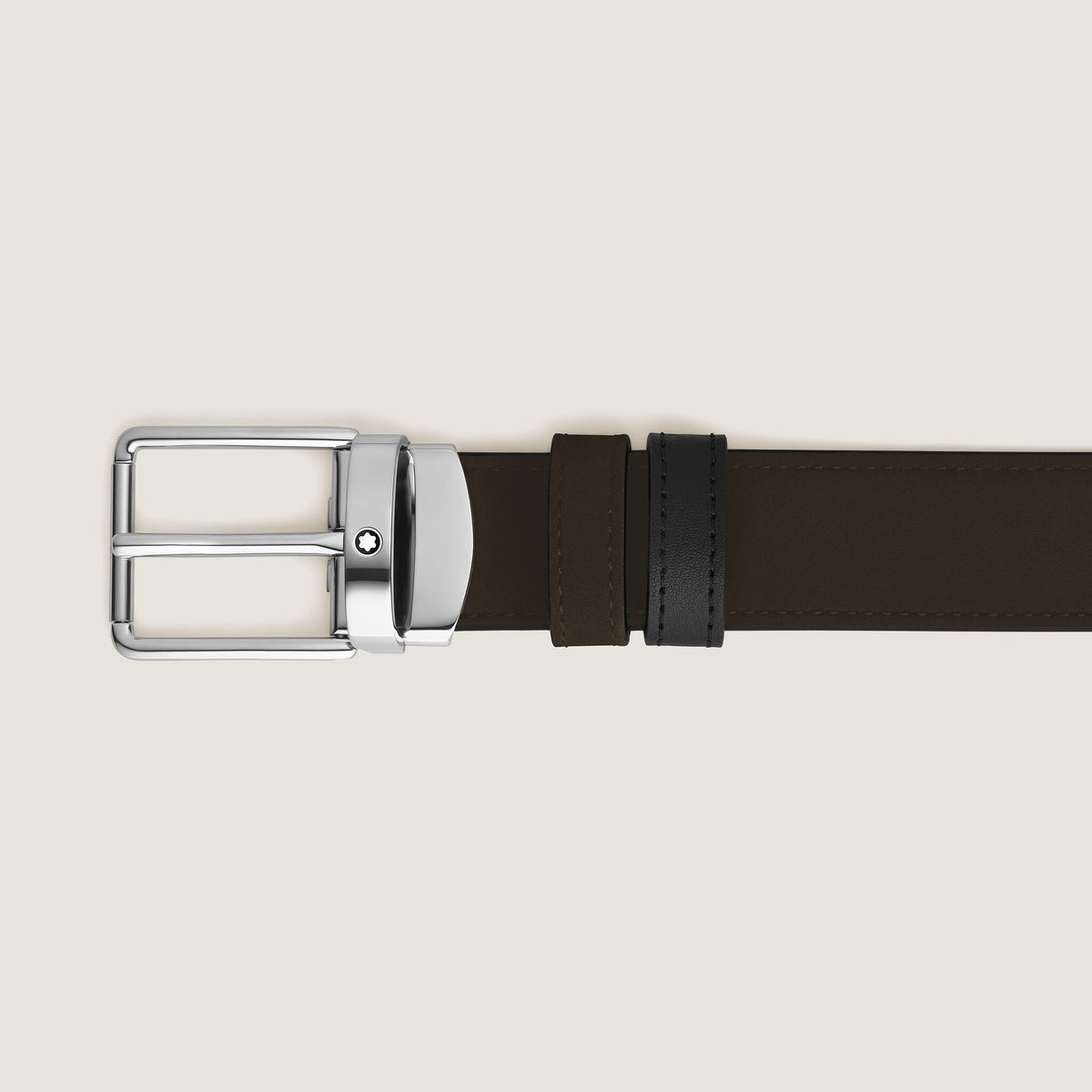 Montblanc Alltagstauglicher Wendegürtel aus Leder in Braun/Schwarz mit Schließe 30 mm – Ansicht 2