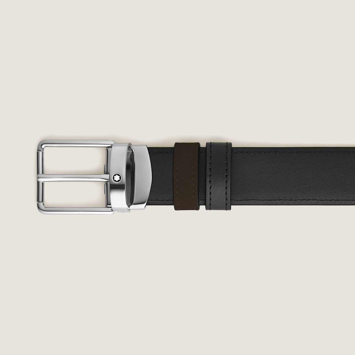 Montblanc Alltagstauglicher Wendegürtel aus Leder in Braun/Schwarz mit Schließe 30 mm – Ansicht 3