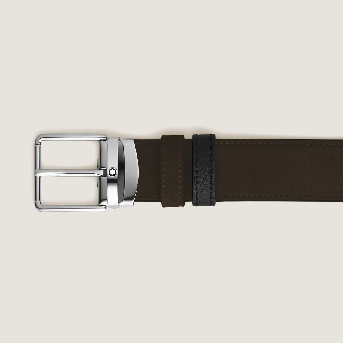 Montblanc Alltagstauglicher Wendegürtel aus Leder in Braun/Schwarz mit Schließe 35 mm – Ansicht 2