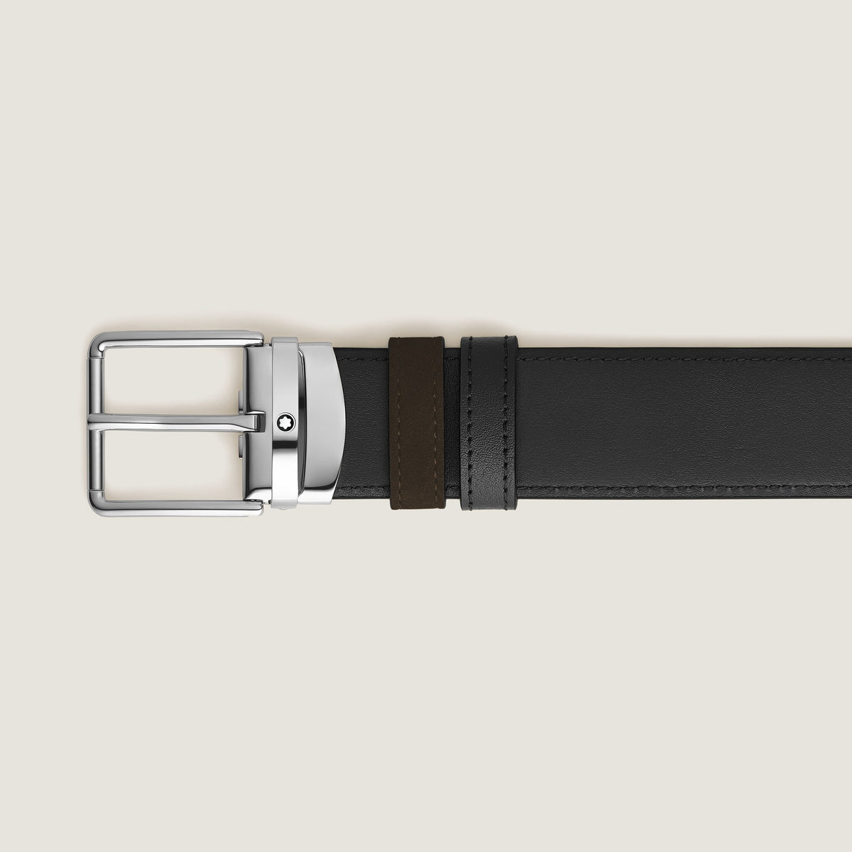 Montblanc Alltagstauglicher Wendegürtel aus Leder in Braun/Schwarz mit Schließe 35 mm – Ansicht 3