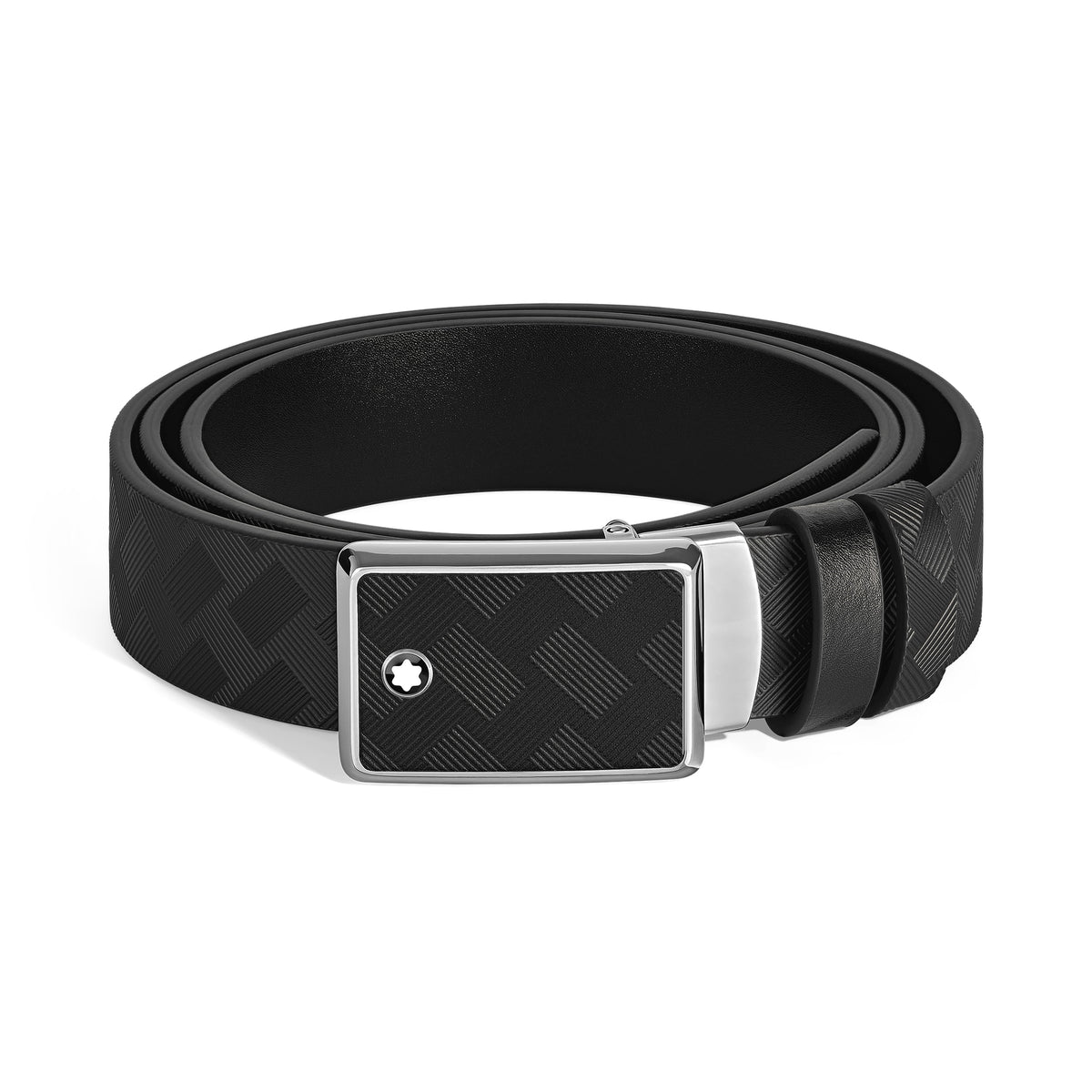 Montblanc Wendbarer Gürtel mit Intarsien Schließe 35 mm aus Extreme Leder – Ansicht 1