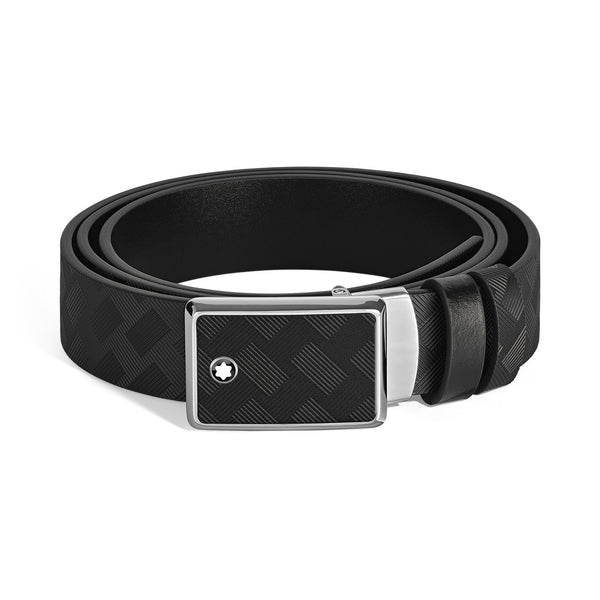 Montblanc Wendbarer Gürtel mit Intarsien Schließe 35 mm aus Extreme Leder
