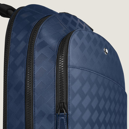 Montblanc Rucksack Groß mit 3 Fächern aus Extreme Leder – Tintenblau – Ansicht 2