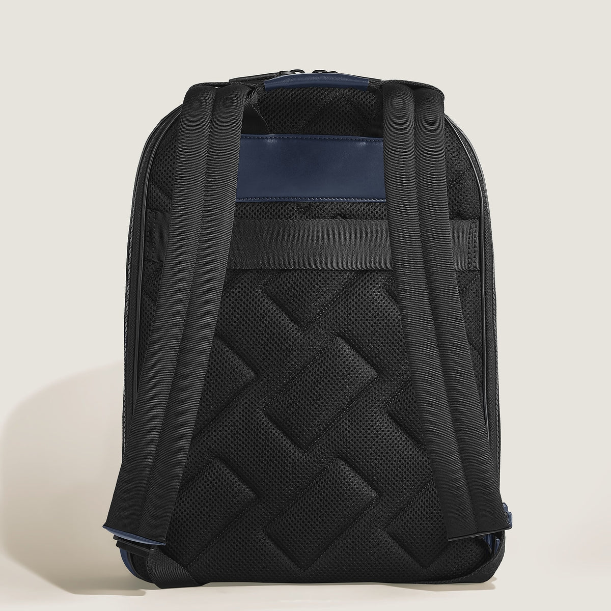 Montblanc Rucksack Groß mit 3 Fächern aus Extreme Leder – Tintenblau – Ansicht 3