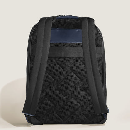 Montblanc Rucksack Groß mit 3 Fächern aus Extreme Leder – Tintenblau – Ansicht 3