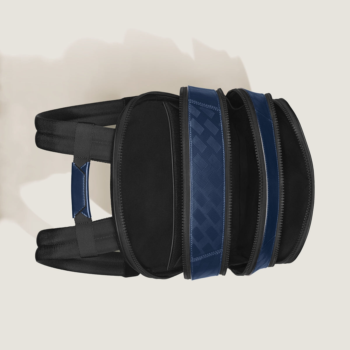 Montblanc Rucksack Groß mit 3 Fächern aus Extreme Leder – Tintenblau – Ansicht 7