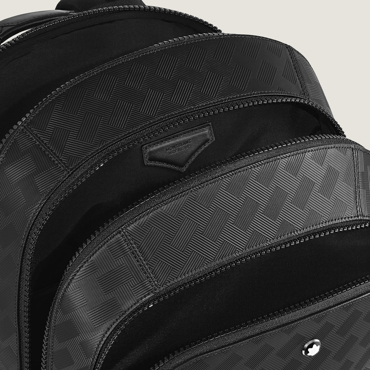 Montblanc Rucksack Groß mit 3 Fächern aus Extreme Leder – Schwarz – Ansicht 4