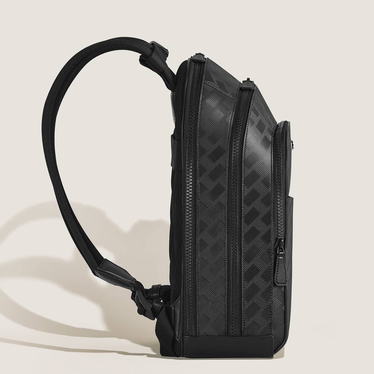 Montblanc Rucksack Groß mit 3 Fächern aus Extreme Leder – Schwarz – Ansicht 5
