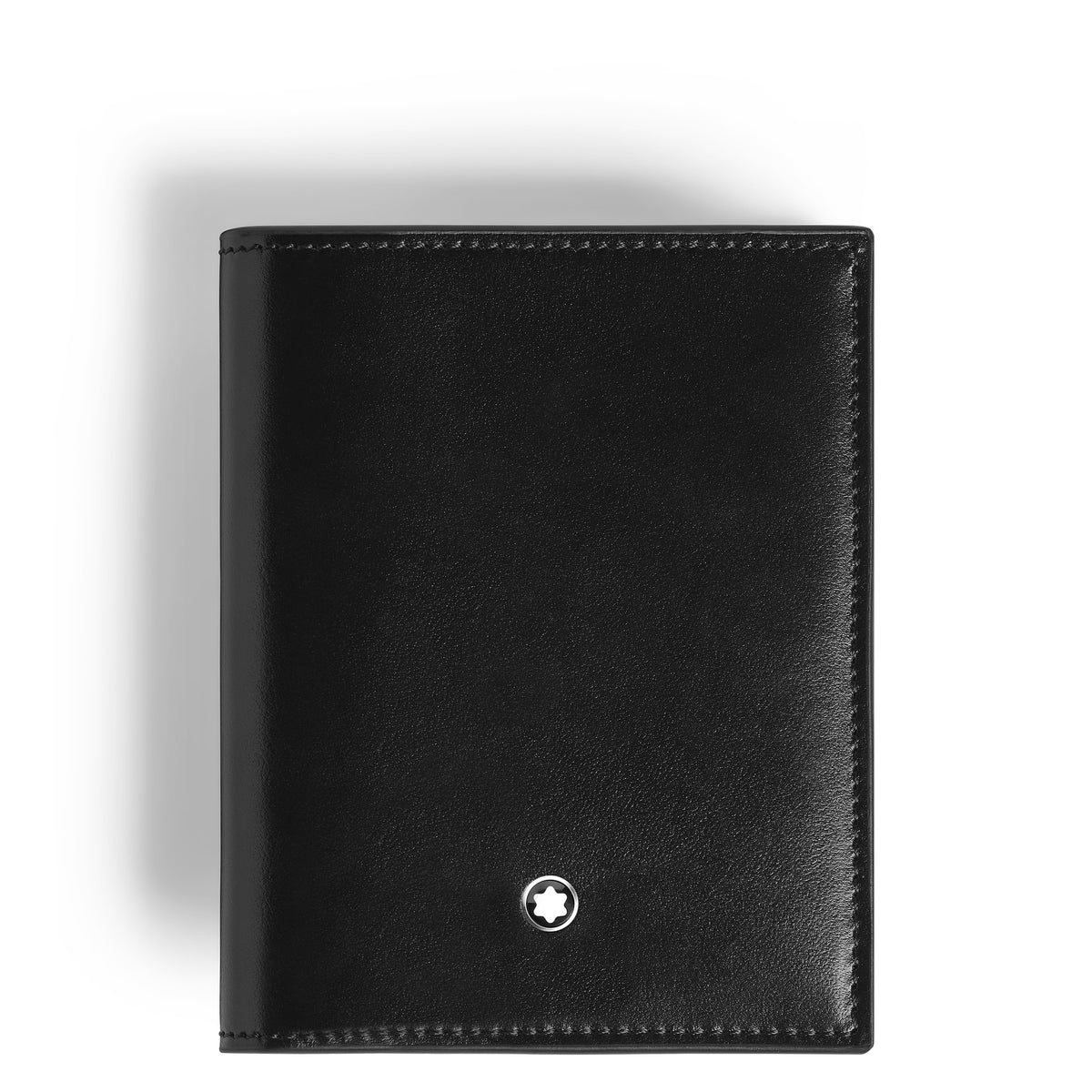 Montblanc Kompakte Brieftasche 6 cc aus Meisterstück Leder – Tintenblau – Ansicht 1