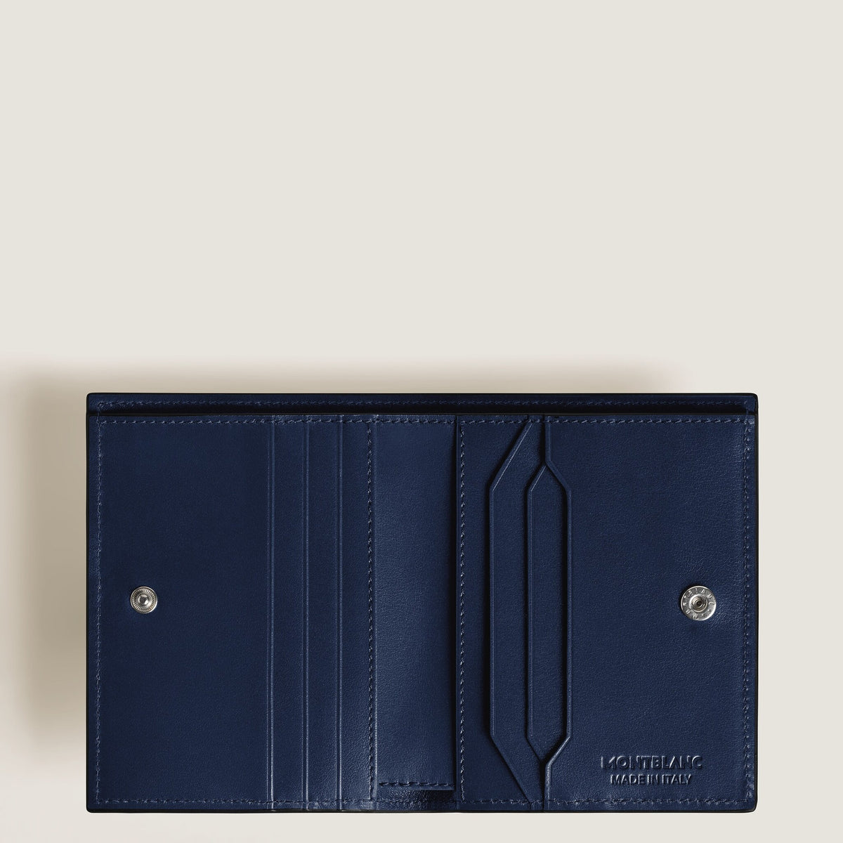 Montblanc Kompakte Brieftasche 6 cc aus Meisterstück Leder – Tintenblau – Ansicht 3