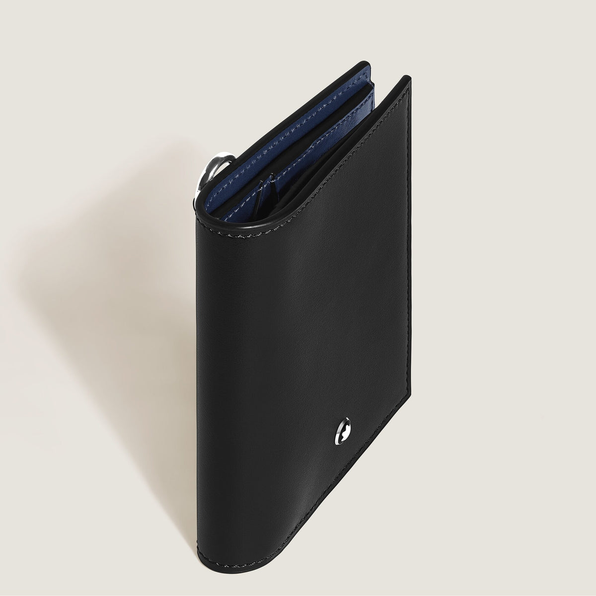 Montblanc Kompakte Brieftasche 6 cc aus Meisterstück Leder – Tintenblau – Ansicht 5