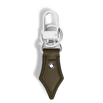 Montblanc Schlüsselanhänger mit Federdetail aus Sartorial Leder – Khaki – Ansicht 1