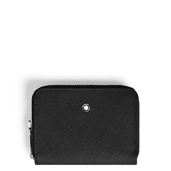 Montblanc Mini Brieftasche 2 cc mit Reißverschluss aus Sartorial Leder – Schwarz