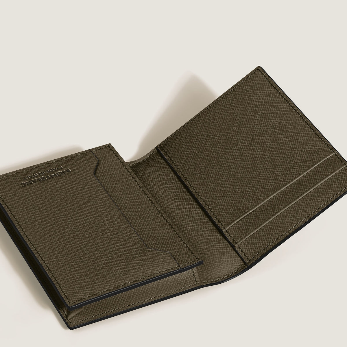 Montblanc Kartenetui 4 cc aus Sartorial Leder – Khaki – Ansicht 4