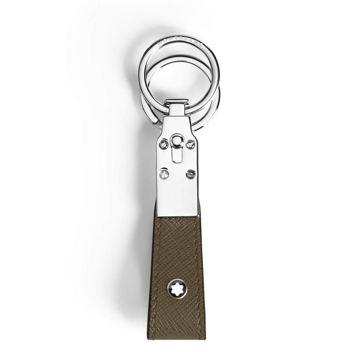 Montblanc Schlüsselanhänger mit Schlaufe aus Sartorial Leder – Khaki – Ansicht 1