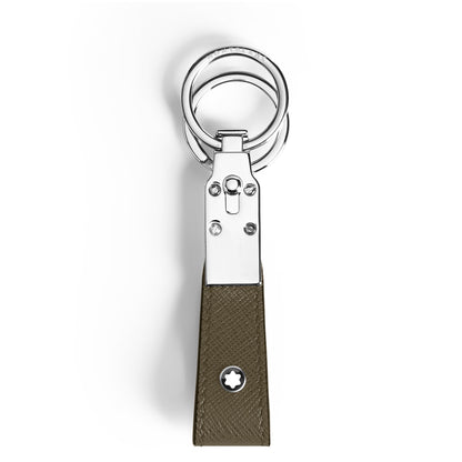 Montblanc Schlüsselanhänger mit Schlaufe aus Sartorial Leder – Khaki – Ansicht 1