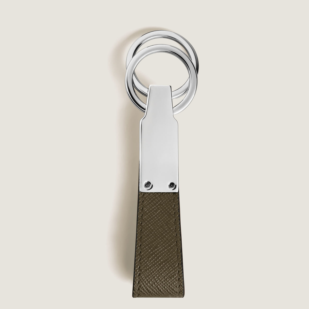 Montblanc Schlüsselanhänger mit Schlaufe aus Sartorial Leder – Khaki – Ansicht 2