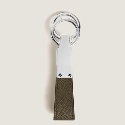 Montblanc Schlüsselanhänger mit Schlaufe aus Sartorial Leder – Khaki – Ansicht 2