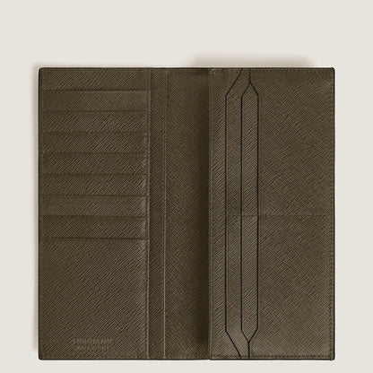 Montblanc Längliche Brieftasche 14 cc mit Reißverschluss aus Sartorial Leder – Khaki – Ansicht 2