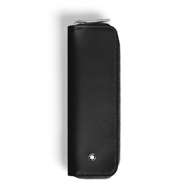 Montblanc Etui für 1 Schreibgerät mit Reißverschluss aus Meisterstück Leder – Schwarz