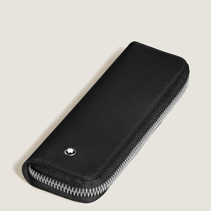 Montblanc Etui für 1 Schreibgerät mit Reißverschluss aus Meisterstück Leder – Schwarz – Ansicht 4