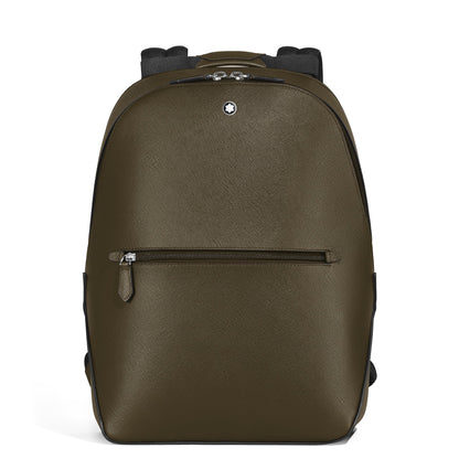 Montblanc Kleiner Rucksack aus Sartorial Leder – Khaki – Ansicht 1