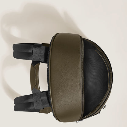 Montblanc Kleiner Rucksack aus Sartorial Leder – Khaki – Ansicht 7