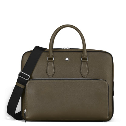 Montblanc Mittelgroße Schreibmappe mit Tasche aus Sartorial Leder – Khaki – Ansicht 1