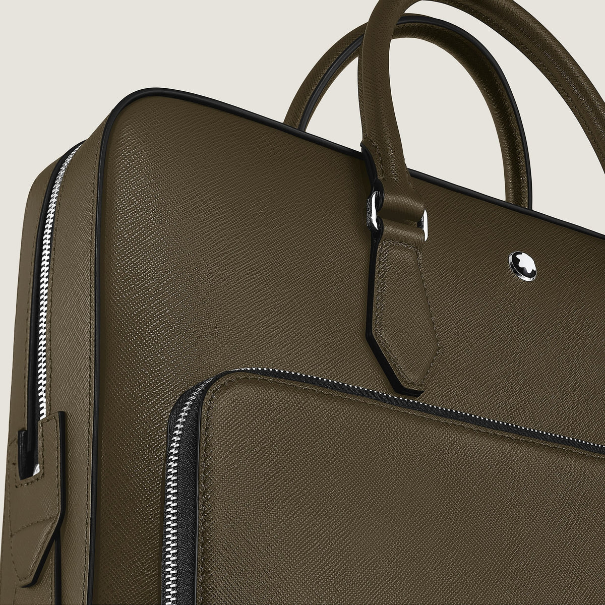 Montblanc Mittelgroße Schreibmappe mit Tasche aus Sartorial Leder – Khaki – Ansicht 2
