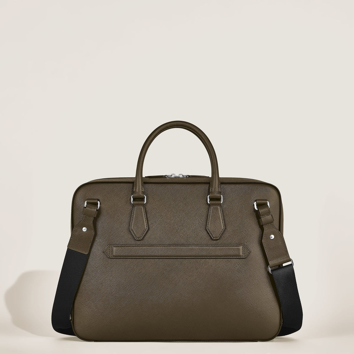 Montblanc Mittelgroße Schreibmappe mit Tasche aus Sartorial Leder – Khaki – Ansicht 5