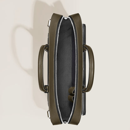 Montblanc Mittelgroße Schreibmappe mit Tasche aus Sartorial Leder – Khaki – Ansicht 6