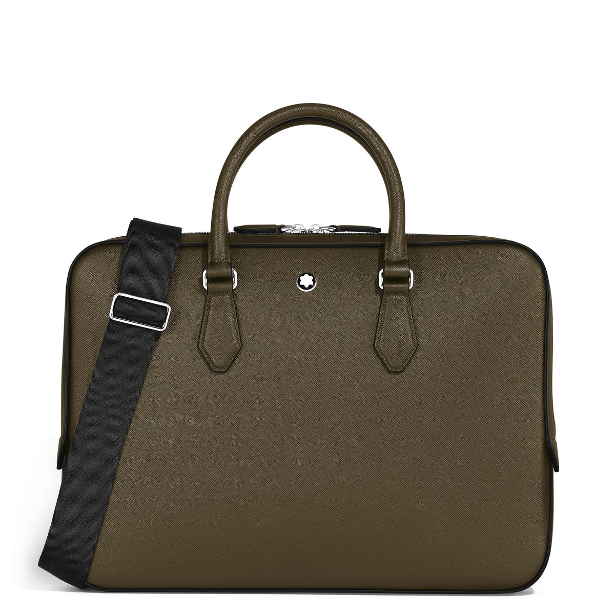 Montblanc Flache Schreibmappe aus Sartorial Leder – Khaki – Ansicht 1