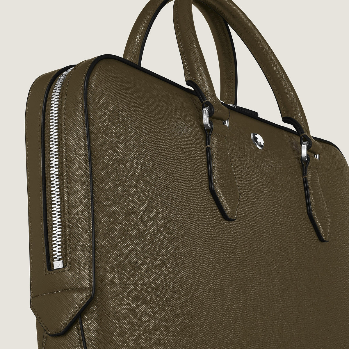 Montblanc Flache Schreibmappe aus Sartorial Leder – Khaki – Ansicht 3