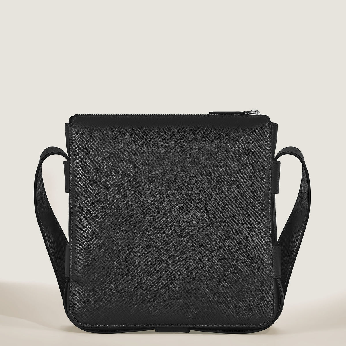Montblanc Vertikale Messenger Bag aus Sartorial Leder – Schwarz – Ansicht 6
