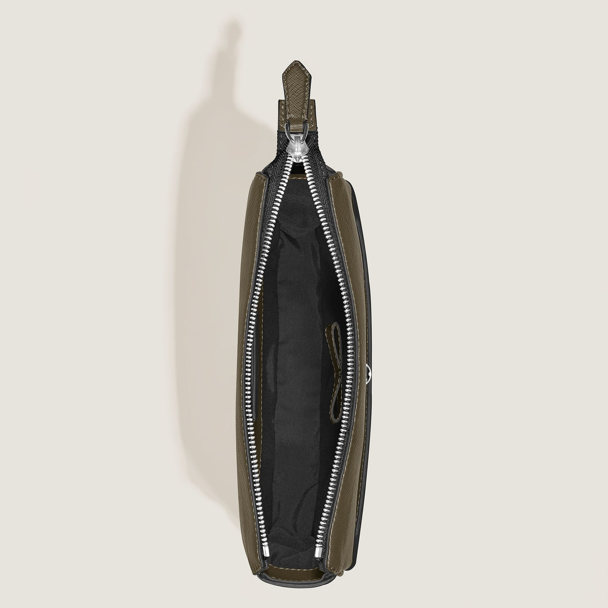 Montblanc Vertikale Messenger Bag aus Sartorial Leder – Khaki – Ansicht 7
