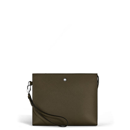Montblanc Clutch aus Sartorial Leder – Khaki – Ansicht 1
