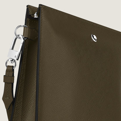Montblanc Clutch aus Sartorial Leder – Khaki – Ansicht 3