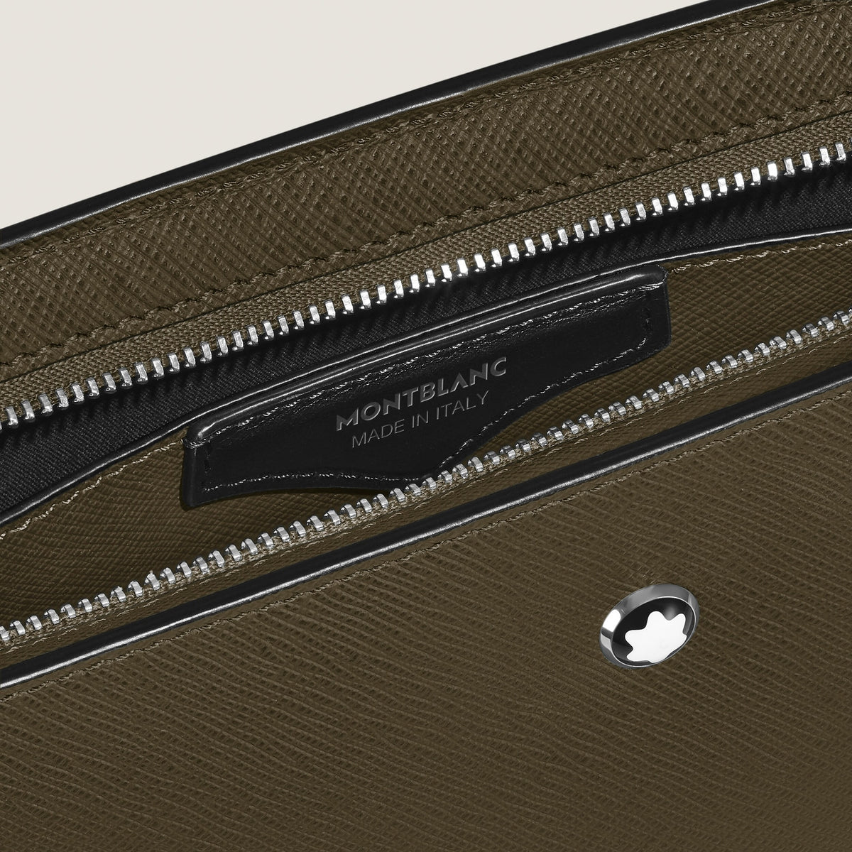 Montblanc Clutch aus Sartorial Leder – Khaki – Ansicht 4